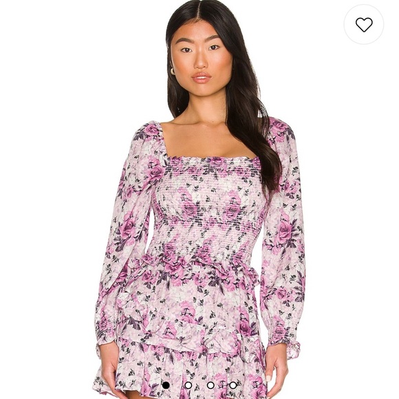 LoveShackFancy Tops - LoveShackFancy Russell Top in Sandy Pink Shores